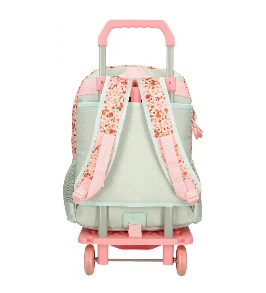 MOCHILA MOVOM ROMANTIC GIRL CON CARRO VERDE 31X42X13CM